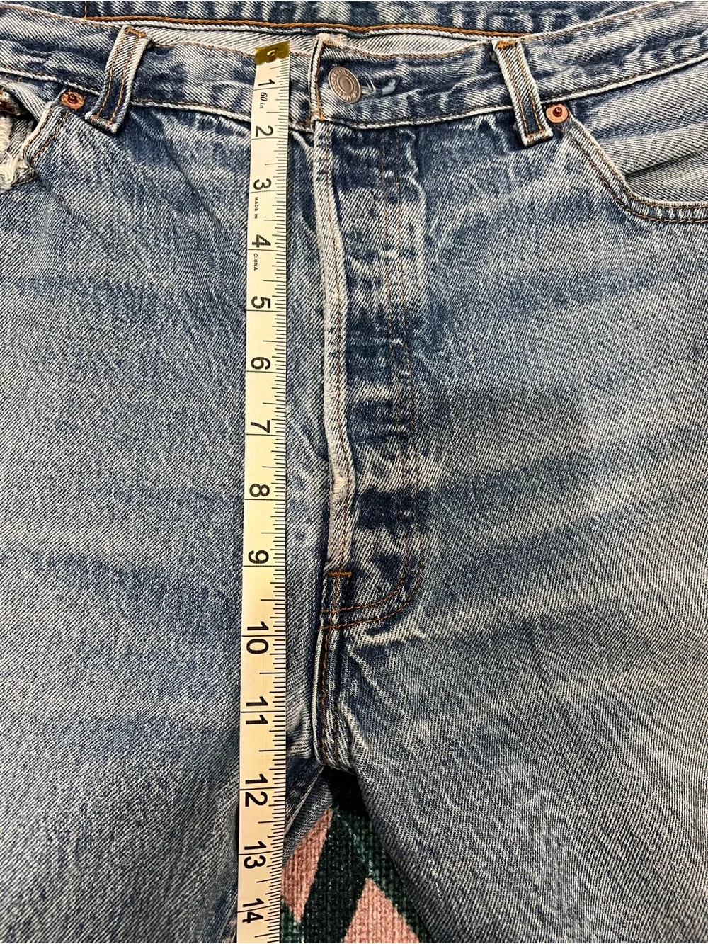 Vintage 1996 Levi’s 501xx Buttonfly Distressed Denim Jeans 34x30 481 CO21